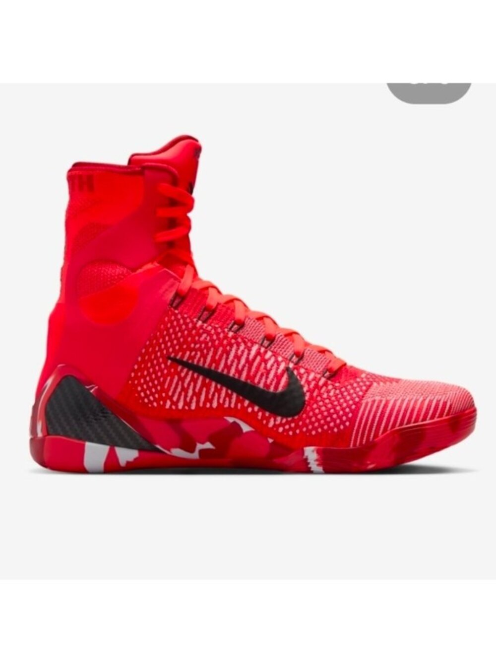 Kobe 9 Elite High Protro Men Size 9 Bright Crimson and Emerald Green 0826 - Picture 5 of 8